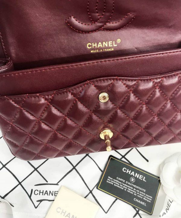 Replica Chanel Classic Flap Bag Claret