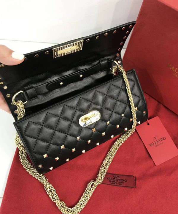 Replica Valentino Rockstud Quilted Leather Cross Body Bag