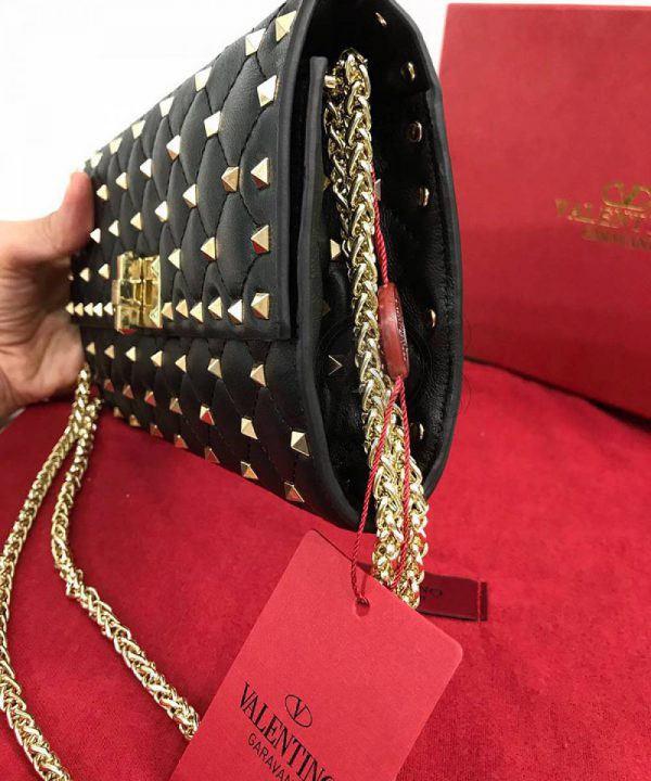 Replica Valentino Rockstud Quilted Leather Cross Body Bag