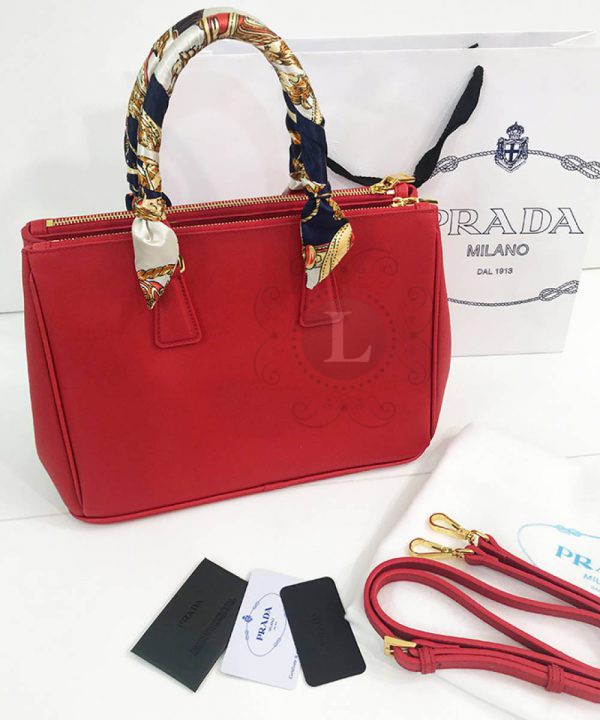 Replica Prada Saffiano Lux Tote Bag Red